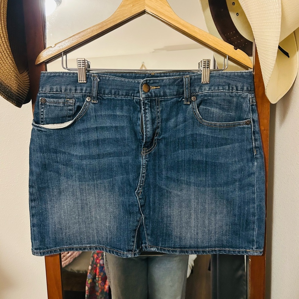 GAP Dark Blue Denim Mini Skirt